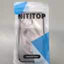 NITITOP Compatible with iPhone 12 Pro Max Case Cute Clear Glitter [Compatible for MagSafe] Plating Heart Sparkle Bling Magnetic Girl Women Electroplated Frame Camera Protection Back Cover - Purple