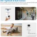 Light Bulb Security Camera, 5G/2.4GHz WiFi Lightbulb Cameras Outdoor for Home Security,2-IN-1 Bulb Security Camera with LED Light E27 Compatible, Smart AI Human Detection,Color Night Vision (1Pack)