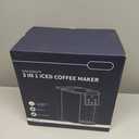 KIDISLE Hot & Iced Coffee Maker with Bold Setting, Single Serve Coffee Maker for K Cup and Grounds, 6-14 Oz Brew Sizes, 50 Oz Removable Water Tank, One Cup Coffee Machine with Reusable Filter, Black