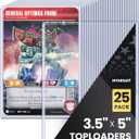 3.5x5 Toploader - Semi-Rigid Plastic Sleeves, Clear Protectors for Transformer Characters, Oversized MTG & TCG Trading Cards (25-Pack)