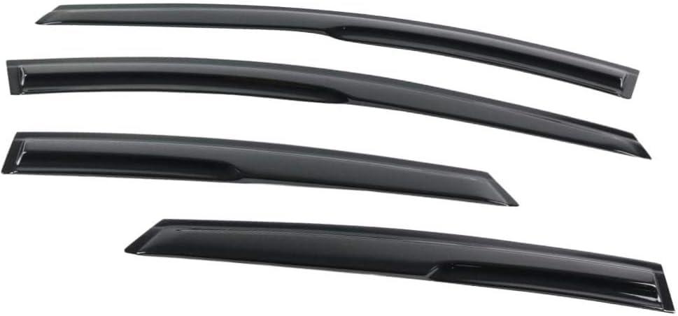 Tape On Window Visors Fits for 2008-2011 Ford Focus Sedan, Side Auto Window Wind Deflectors, Ventshade, Rain Guards for Cars/Trucks