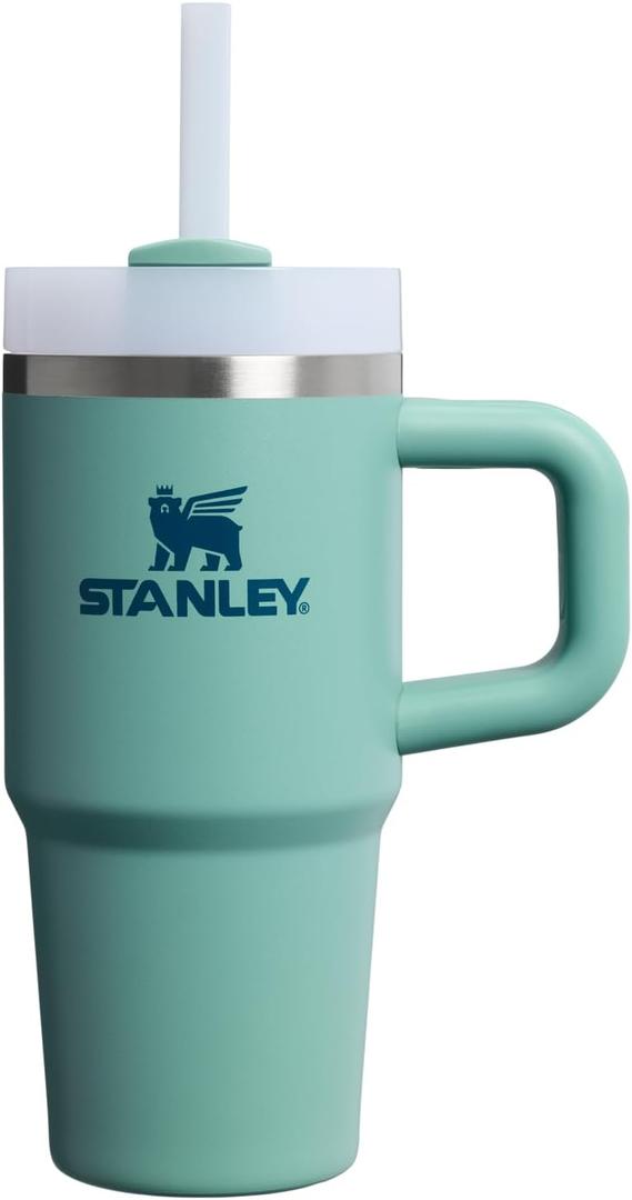 STANLEY Quencher H2.0 Tumbler with Handle and Straw 14 oz | Flowstate 3-Position Lid | Cup Holder Compatible for Travel | Insulated Stainless Steel Cup | BPA-Free | Spring Green