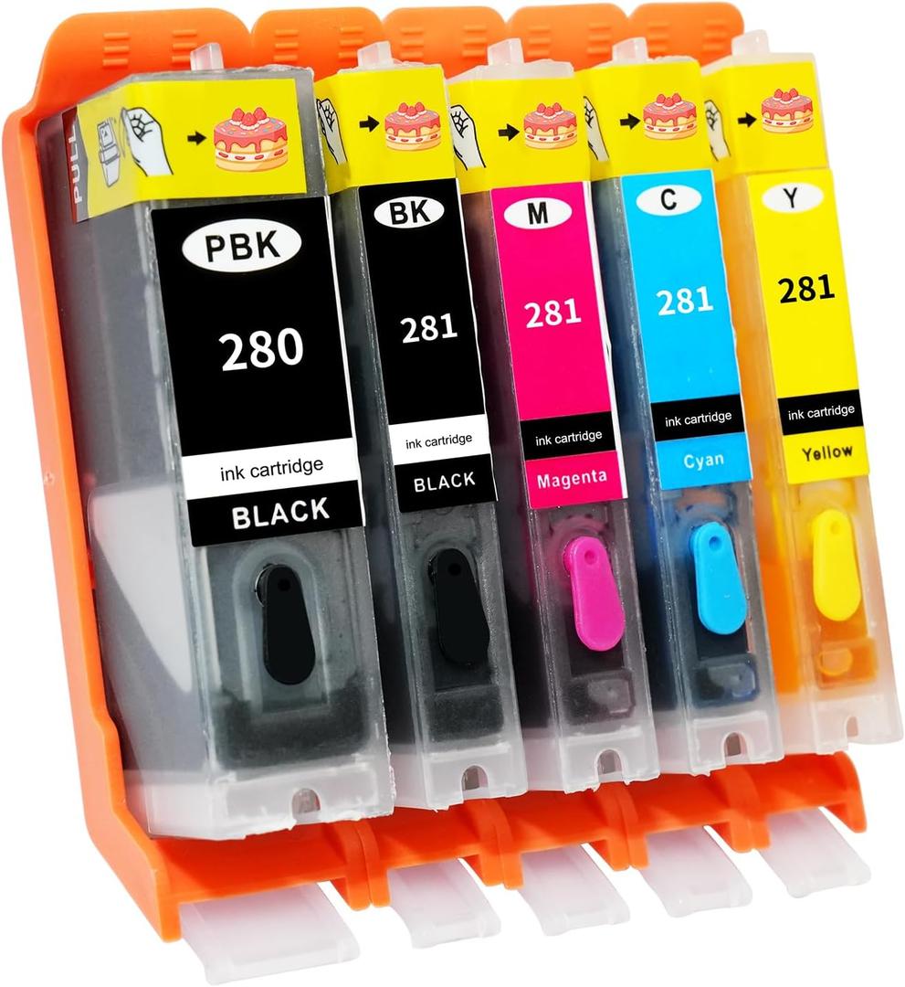 280XL 281XL Refillable Ink Cartridges for PIXMA TS6120 TS6220 TS6320 TS8120 TS8220 TS8320 TR7520 TR8520 TR8620 TS9120 TS9520 TS9521C TS702 Printer