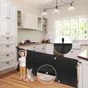 Retractable Baby/Dog/Pet/Cat Gates - 71" Extra Wide Mesh, 34" Tall, Double Lock Safety, Indoor/Outdoor - Black