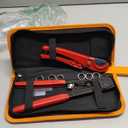 PEX Cinch Clamp Crimping Tool,Pex Crimp Kit for 3/8" to 1" Stainless Steel Clamps Including 20pcs 1/2",10pcs 3/4" Clamps with Pipe Cutter,PEX Pipe Tubing Connect Tools Suit US F2098 Standards