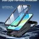 FNTCASE for Samsung Galaxy A16 5G Case: with [Built-in Screen Protector & Kickstand] [Military-Grade Drop Protection] Heavy Duty Protective Full Body Shockproof TPU Phone Cover Black