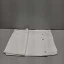 Naturoom White Linen Shower Curtain, Cloth Textured Fabric Shower Curtain Set with Hooks, Simple Elegant Modern Farmhouse Country Ultra Thick Bath Curtains for Bathroom,Water Repellent,48x72