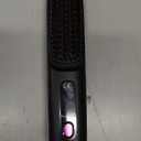 Go Brush Pro - Cordless Hair Straightener Brush Portable Comb for Travel, USB Charging, Fast Heating, with LCD Display (Black)