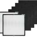 PUREBURG AK46000 Replacement Filter Set Compatible with Oreck Air Response Small WK16000 Air Purifier Type B1,2-Pack H13 HEPA + Activated Carbon Pre-Filters Air Clean Dust