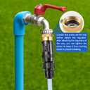Feekoon 3 Set 25 Psi Drip Irrigation Faucet Adapter Kit 1/2'' Irrigation Tubing to 3/4'' Faucet Water Pressure Regulator Backflow Preventer with Filter, Drip System Parts