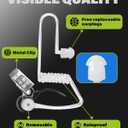 2-Pack K-Type Connector Detachable Air Tube Earpiece Headset for Global-ptt G0 G5 and Compatible with Rapid Radios Kenwood Radios Two Way Walkie Talkies (K-Type)