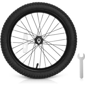 12/14/16/18/20 Inch Kids Bike Front Wheels Replacement with Solid Air Rubber Tire and Inner Tube, Bicycle Bike Wheels Don't Fit with Huffy Bike(13 Inch Wrench Included)