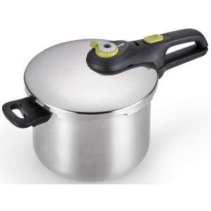 T-fal Ultimate Stainless Steel Pressure Cooker 6.3 Quart, Induction Compatible, Secure Locking Lid, Safe & Easy to Use, Cookware, Pots and Pans, Kitchen, Dishwasher Safe, Silver (6.3 Quarts) T-fal Ultimate Stainless Steel Pressure Cooker 6.3 Quart, Induction Compatible, Secure Locking Lid, Safe & Easy to Use, Cookware, Pots and Pans, Kitchen, Dishwasher Safe, Silver (6.3 Quarts)