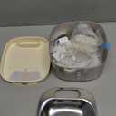 oneisall Wireless Cat Water Fountain, 3.5L/118oz Battery Operated Pet Drinking Fountain Stainless Steel, Running Water Dispenser Fountains for Cats, Cordless&Rechargeable with Motion Sensor(Hale 3.5L)