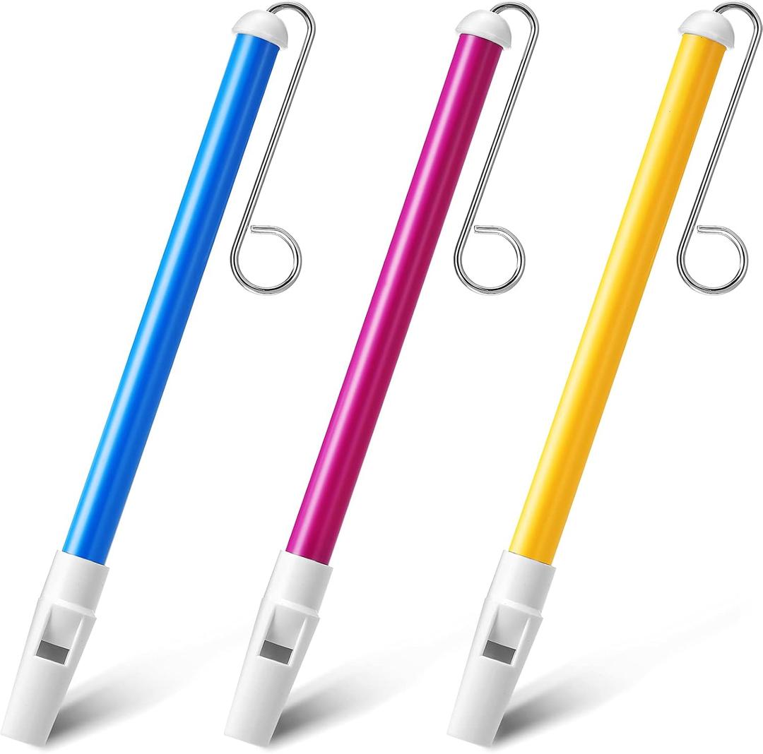 Boao 3 Pieces Slide Whistle, Slide Whistle Musical Instrument Toy for Parent-Child Games, Children's Speech and Oral Muscle Training, 10.5 Inch (Blue Purple Yellow)