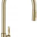 KRAUS Oletto High-Arc Single Handle Pull-Down Kitchen Faucet in Spot Free Antique Champagne Bronze, KPF-2821SFACB