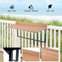 VEVOR Balcony Hanging Table, 39 x 13.6 inch, Outdoor Balcony Bar Table for Railings, 5-Level Adjustable, Fit Railing from 1" to 3.7", Serving Table for Patio & Deck