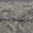 duduta Gray Faux Sheepskin Chair Seat Covers, Fluffy Shag Fur Throw Rugs Room Decor 2x3 ft (Grey)