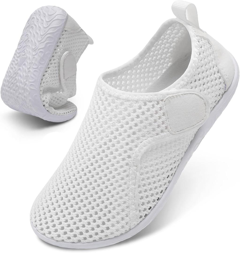 XIHALOOK Water Shoes for Women Men Quick Dry Lightweight Aqua Barefoot for Beach Swim Pool Surf Yoga Sports (White)