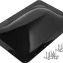 XMK RV Skylight Replacement,18"x26" Outer Dome Skylight Fits 14"x22" Openings, RV Skylight Cover for Camper Shower Roof Trailer Fifth Wheel Food Truck Motorhome, Impact Resistant, Black