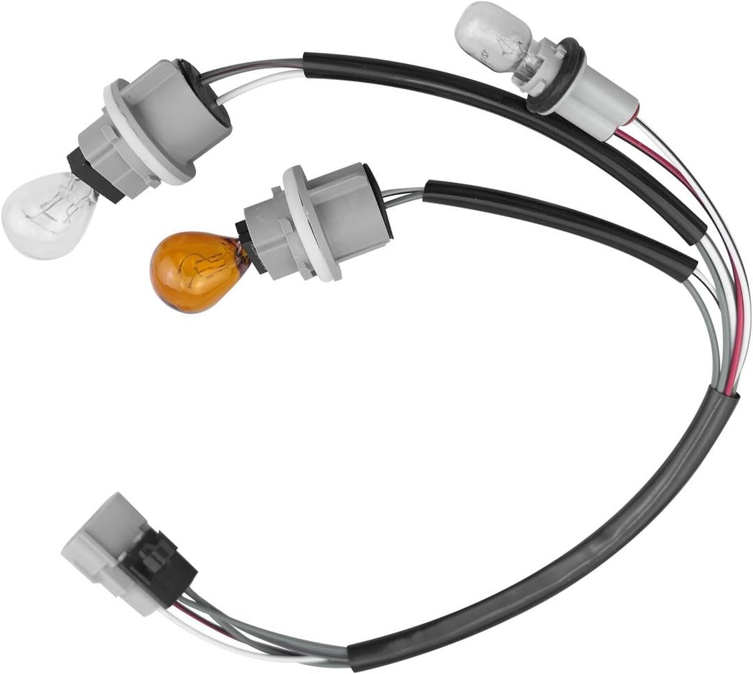 Right Rear Tail Light Socket Wiring Harness with Bulbs Fit for Toyota Tundra 2007-2014 Replace 81555-0C070 815550C070
