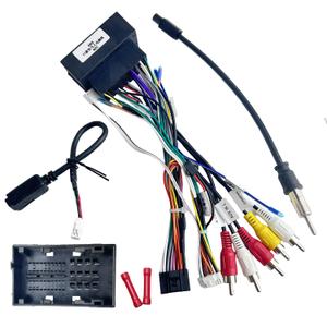 16Pin ISO Aftermarket Radio Harness Adapter Compatible with Chrysler 2015-2018 Dodge 2014-2019 Jeep 2018-2019, 16Pin Android Car Stereo Wiring Harness with SWC Reverse for Ram Cherokee