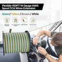 LIMICAR 100FT 14 Gauge Trailer Wiring Harness Kit - 4-Way Bonded, Color-Coded Boat Trailer Wiring for Lights