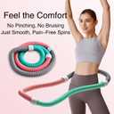Weighted Soft Spring Hula Hoop for Adults, 3lb Foldable for Home and Travel, Portable Slimming Fitness Hoop for Weight Loss, Waist-Friendly Design, Upgraded Closed Silent Version