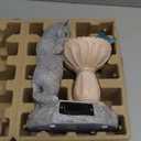 Nacome Solar Cat Statue for Garden Decor: IP44 Weatherproof Resin with Automatic Lighting - No Installation- Outdoor Yard Patio Balcony Art - Birthday Gifts for Bird Lovers Mom Grandma Women (Gray)