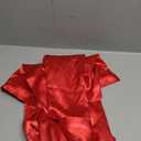 Ekouaer Men Satin Silk Pajamas  Piece Button Down Sleepwear Long Pants Loungewear with Pockets Red Thin Stripe X-Large