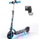 Gyroor H40 Kids Electric Scooter 180W 10MPH LED Lights Ages 6-12, Blue