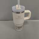 STANLEY Quencher H2.0 Tumbler with Handle and Straw 14 oz | Flowstate 3-Position Lid | Cup Holder Compatible for Travel | Insulated Stainless Steel Cup | BPA-Free | Cream 2.0