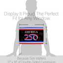 America 250th Flag For Car Post Outdoor 2 PCS Pack Official Licensed Independence Day Bandera Para Carros Poster United States Sign For Cars Window Decor USA 250 Years Anniversary Merchandise