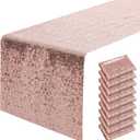 10 Packs 12 x 72 inches Rose Gold Sequin Table Runner, Glitter Runner for Birthday Party Supplies Decorations Wedding Bachelorette Holiday Celebration Bridal Shower Baby Shower