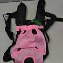 Dog Backpack Carrier, Thick Straps & Cushion, Pet Sling Front Backpacks for Small Medium Dogs 2.5-4 Lbs, Legs Out, Adjustable Wearable Puppy Chest Travel Bag, Easy-Fit for Hiking/Walking/Camping (Pink)