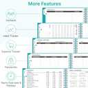 2026-2027 Monthly Planner, 18 Monthly Calendar Planner, January 2026 - June 2027, 8 x 10, 2026 Spiral Agenda with Tabs Pocket, Flexible Cover, Organizer Notebook for Office Home School, Green