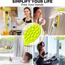 Magnetic for iPhone 16 Case, Compatible with Magsafe, Suction Cup Phone Mount, [2 Screen Protectors][Camera Lens Protector] Silicone Shockproof Protective Slim Phone Cover 6.1", Neon Yellow