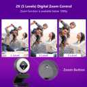 Angetube Streaming Webcam 1080P with Ring Light - HD Web Camera with Digital Zoom Autofocus for Computer PC Laptop Mac 962 USB Web Cam for Gaming Xbox Google Meet