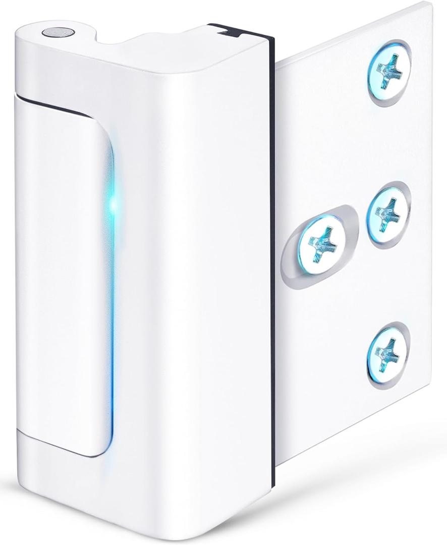 Home Security Door Reinforcement Lock Upgraded Front Door Locks for Kids Safety Withstand 800 lbs Metal Child Proof Door Latch Lock for Inside Door Top Extra Flip Lock High Deadbolt Lock Home Defender