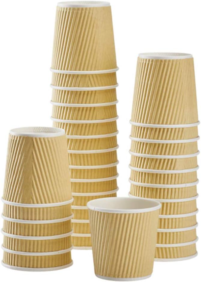 Karat Coffee Hot Cups 4oz [1,000 ct] Kraft Small Ripple Disposable Paper Cups, Ideal for Party, Picnic or Office (C-KRC504) (Brown)