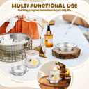 STOBOK Wax Melt Warmer Dish 4.52 Inch Glass Replacement Plate for Aromatherapy Oil Burner Transparent Scented Candle Melting Tray with Easy Clean Surface