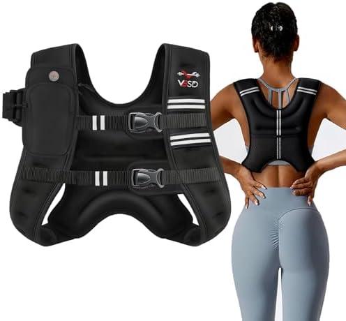VBSD Weighted Vest Woman 20lb Weight Vest for Women Men Body Weight Vests for Walking Strength Training Running Workout Jogging Fitness