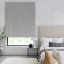 LazBlinds 100% Blackout Roller Shades, No Tools No Drill Cordless Blinds for Windows, Thermal Insulated UV Protection Privacy Window Shades for Bedroom (36''W x 72''H, Grey)
