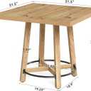 LITTLE TREE 31.5 Inch Modern Dining Table, Square Kitchen Table for Small Space, Perfect for 2-4 People, Mid-Century Modern Style for Kitchen & Dining Room, Brown & Black