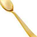 YOUBET 50Pcs Gold Plastic Spoons - Heavy Duty Plastic Spoons - Heavyweight Gold Disposable Silverware for Party & Dinners & Wedding