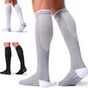 FITRELL 3 Pairs Compression Socks for Women and Men 20-30mmHg-Circulation Support Socks (Small-Medium, Black)