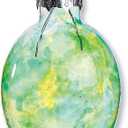 Lillian Vernon Stained Glass Egg Blown Glass Easter Ornaments - Handcrafted Hanging Tree Decorations, Stained Glass Easter Egg Holiday & Party Decor, 2 in, Assorted, 12-Piece Set