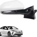 for TOYOTA PRIUS Passenger Side Mirror Assembly 2016 2017 2018 2019-2024 WHITE | Power | Heated |BSM/Blind Spot Monitoring Replacement TO1321357 for TOYOTA PRIUS Accessories