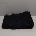 Arotive Luxury Chenille Bathroom Rug Mat, Extra Soft Thick Absorbent Shaggy Bath Rugs, Non-Slip Machine Wash Dry, Plush Bath Mats for Bathroom, Shower and Tub, 24x16, Black