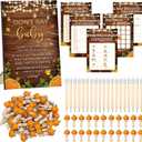 Patelai 321 Pcs Fall Thanksgiving Baby Shower Game Supplies Rustic Fall Baby Shower Bingo, Guess Who Mommy or Daddy Friendsgiving Little Pumpkin Is on The Way Photo Booth Photography